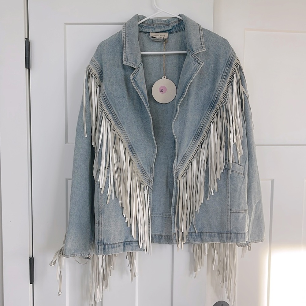 Denim jacket with Fringe